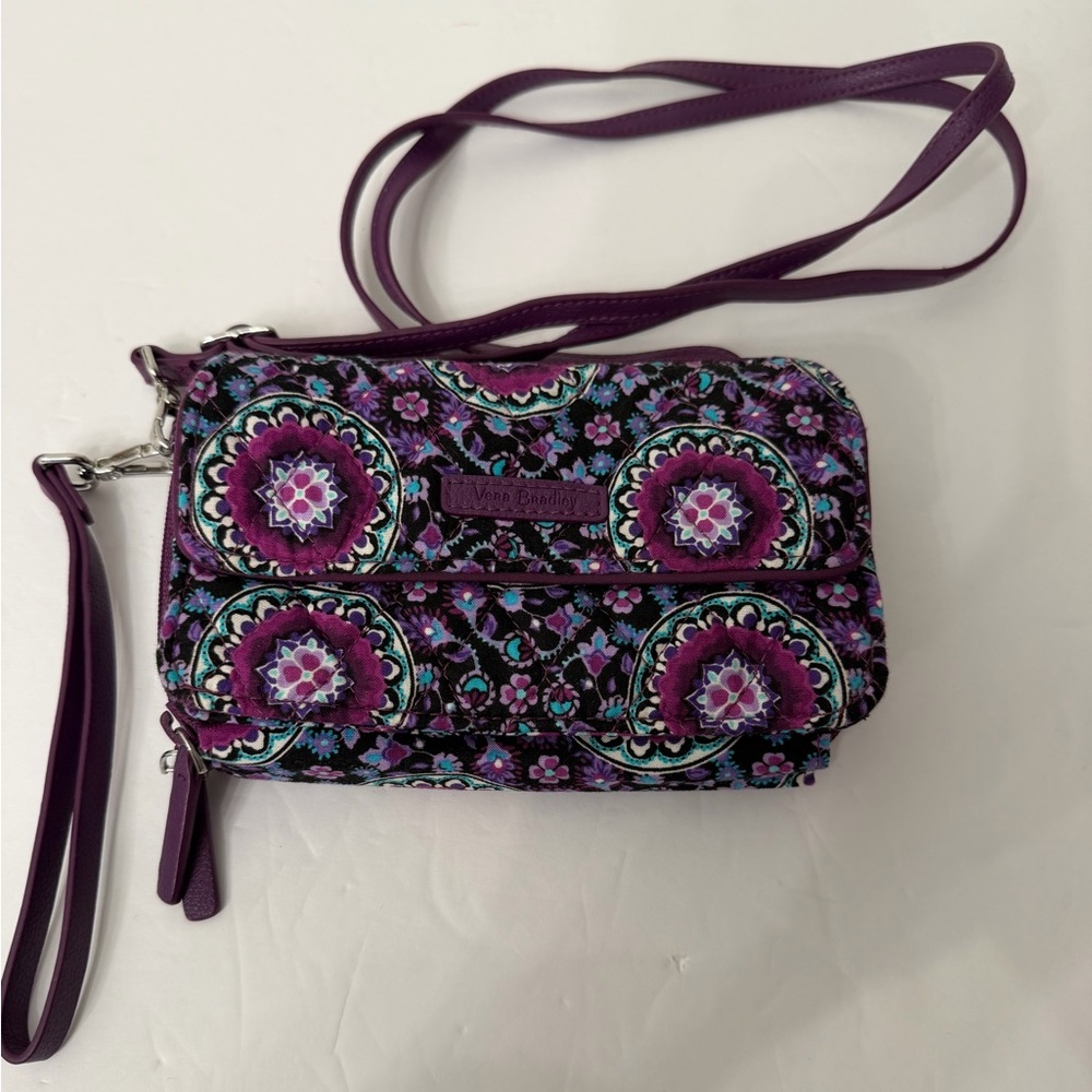 Vera Bradley All in One Wallet Crossbody Bag Adjustable and Removable Strap